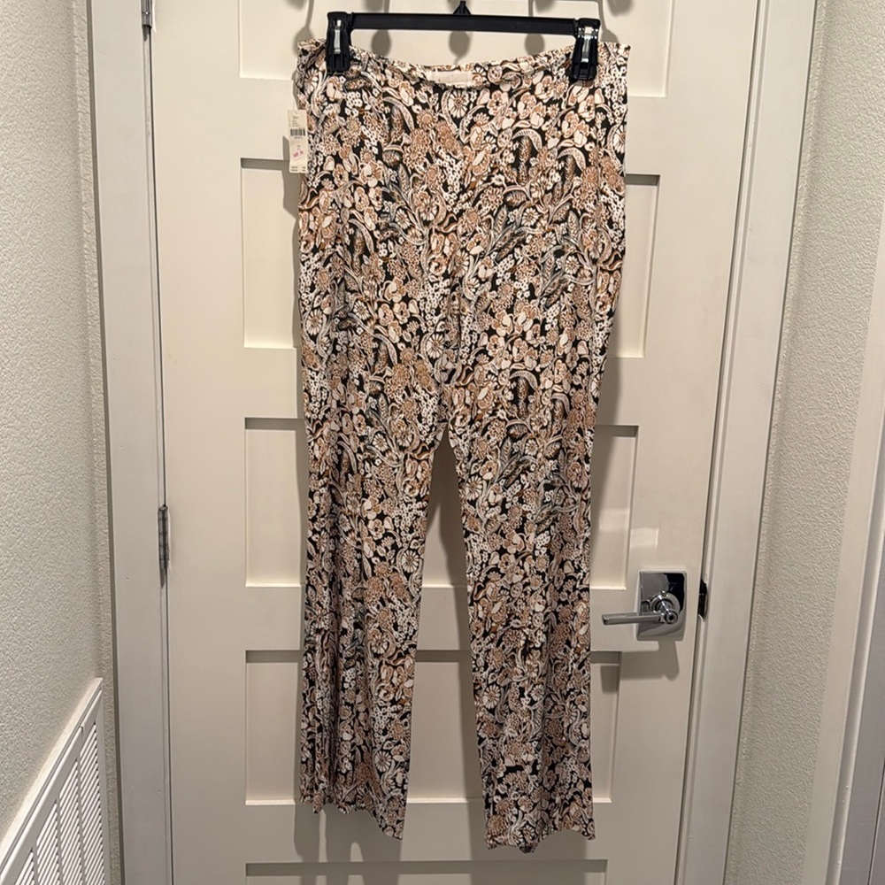 NEW Anthropologie floral boot cut pants